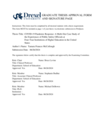 COVID-19 Pandemic Response: A Multi-Site Case Study of the Experiences of Public Safety Officials at Four-Year Institutions of Higher Education in the United States