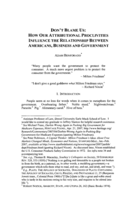 Don’t Blame Us: How Our Attributional Proclivities Influence the Relationship between Americans, Business, and Government