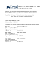 The impact of lifetime sports on African American male adults' health and well-being: a quantitative study