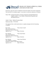 Teacher perceptions of literacy instruction and SLD referral for English learners: a case study of instructional preparation and the referral process
