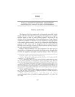 Wholly Native to the First Amendment: The Positive Liberty of Self-Government