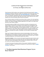 Localizing the State Small Business Credit Initiative