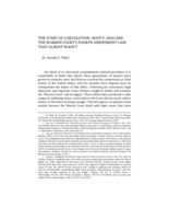 The Start of a Revolution: Mapp v Ohio and The Warren Court’s Fourth Amendment Case that Almost Wasn’t