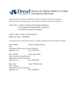 A narrative study of technological influence on nontraditional adult students' experiences in an online learning environment