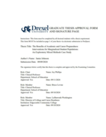 The benefits of academic and career preparedness interventions for marginalized student populations: an exploratory mixed methods case study