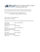Prior learning assessment and student success at a community college: a qualitative study