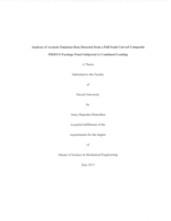 Analysis of acoustic emission data detected from a full-scale curved composite PRSEUS fuselage panel subjected to combined loading