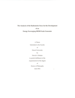 The analysis of the radiometric force for the development of an energy scavenging MEMS scale generator