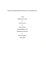 Engineering of rapidly deployable infrastructure for catastrophic recovery