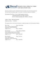 Why or why not dual language education: a phenomenological case study of parents' decision-making regarding their children's education