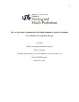 The use of lavender aromatherapy in alleviating symptoms of anxiety in outpatient cancer patients receiving chemotherapy