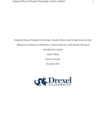 Outpatient physical therapists' knowledge, attitudes, beliefs, and external factors and their influences on utilization of moderate to vigorous intensity cardiovascular training in individuals post-stroke