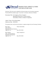 To compete or not to compete?: rationalized decisions to award contracts on the basis of direct or indirect competition