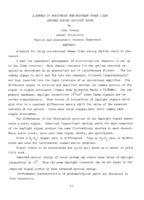 A METHOD OF MONITORING NON-RESONANT RAMAN LIDAR RETURNS DURING DAYLIGHT HOURS