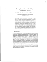 Ecology Based Decentralized Agent Management System