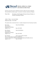 Perceptions of the strength of forensic science evidence vs. forensic psychology evidence