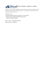 Modeling spatial distribution of particles in transportation systems using computational fluid dynamics and machine learning approaches
