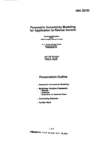 Parametric uncertainty modeling for application to robust control