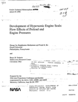 Development of Hypersonic Engine Seals: Flow Effects of Preload and Engine Pressures