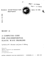 MCDIT 21 - A computer code for one-dimensional elastic wave problems