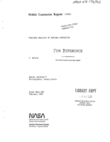 Fracture analysis of notched composites