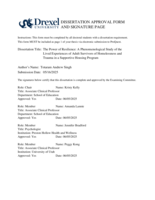 The power of resilience: a phenomenological study of the lived experiences of adult survivors of homelessness and trauma in a supportive housing program