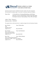 A critical review of gaming methodology and self-harm education: lessons learned during a serious game pilot study developed to increase understanding of those who self-injure