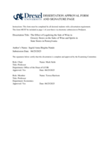 The effect of legalizing the sale of wine in grocery stores on the sales of wine and spirits in state stores in Pennsylvania
