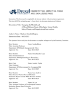 Managing the mental load: a mixed methods study of firefighter mental health, safety climate, and organizational interventions