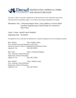 A phenomenological study: using athletics as activity-based transition programming to help facilitate the transition to high school