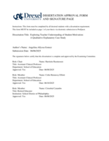 Exploring teacher understanding of student motivation: a qualitative explanatory case study