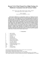 Recent NASA Wind Tunnel Free-Flight Testing of A Multirotor Unmanned Aircraft System
