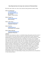 Dance Represent/Asian: Surveying Asian Americans in Professional Dance
