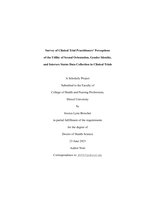 Survey of clinical trial practitioners' perceptions of the utility of sexual orientation, gender identity, and intersex status data collection in clinical trials