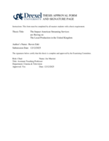 The impact of American streaming services on local production in the United Kingdom