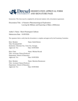 A narrative phenomenological exploration: leaving the military and expecting to make a difference