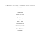The impact of the COVID-19 pandemic on the sleep quality and mental health of nurse informaticians