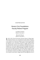 Honors Civic Foundations Faculty Fellows Program