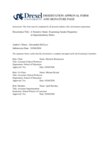 A narrative study: examining gender disparities in superintendency roles