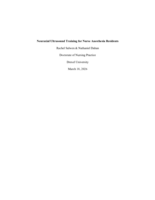 Neuraxial ultrasound training for nurse anesthesia residents
