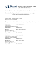 Exploring teacher burnout: an interpretive case study of primary special education teacher burnout