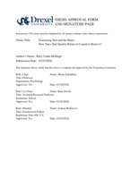Examining diet and the brain: how does diet quality relate to cognitive reserve?