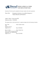 Designing for inclusion: accessibility strategies in theatre education and production