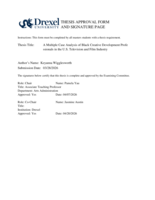 A multiple case analysis of Black creative development professionals in the U.S. television and film industry