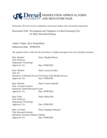 Development and validation of a brief screening tool for men's disordered eating