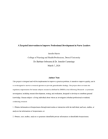 A targeted intervention to improve professional development in nurse leaders