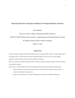Improving staff airway emergency readiness in non-operating room anesthesia