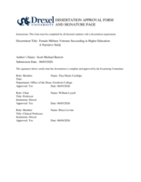 Female veterans succeeding in higher education: a narrative study