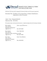 The effects of government policy to enhance small business opportunities in state government