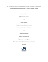 Que no te quiten lo bailado: integrating dance/movement therapy into a curriculum for parents experiencing domestic violence at a Latinx community program